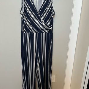 Navy and white jumper